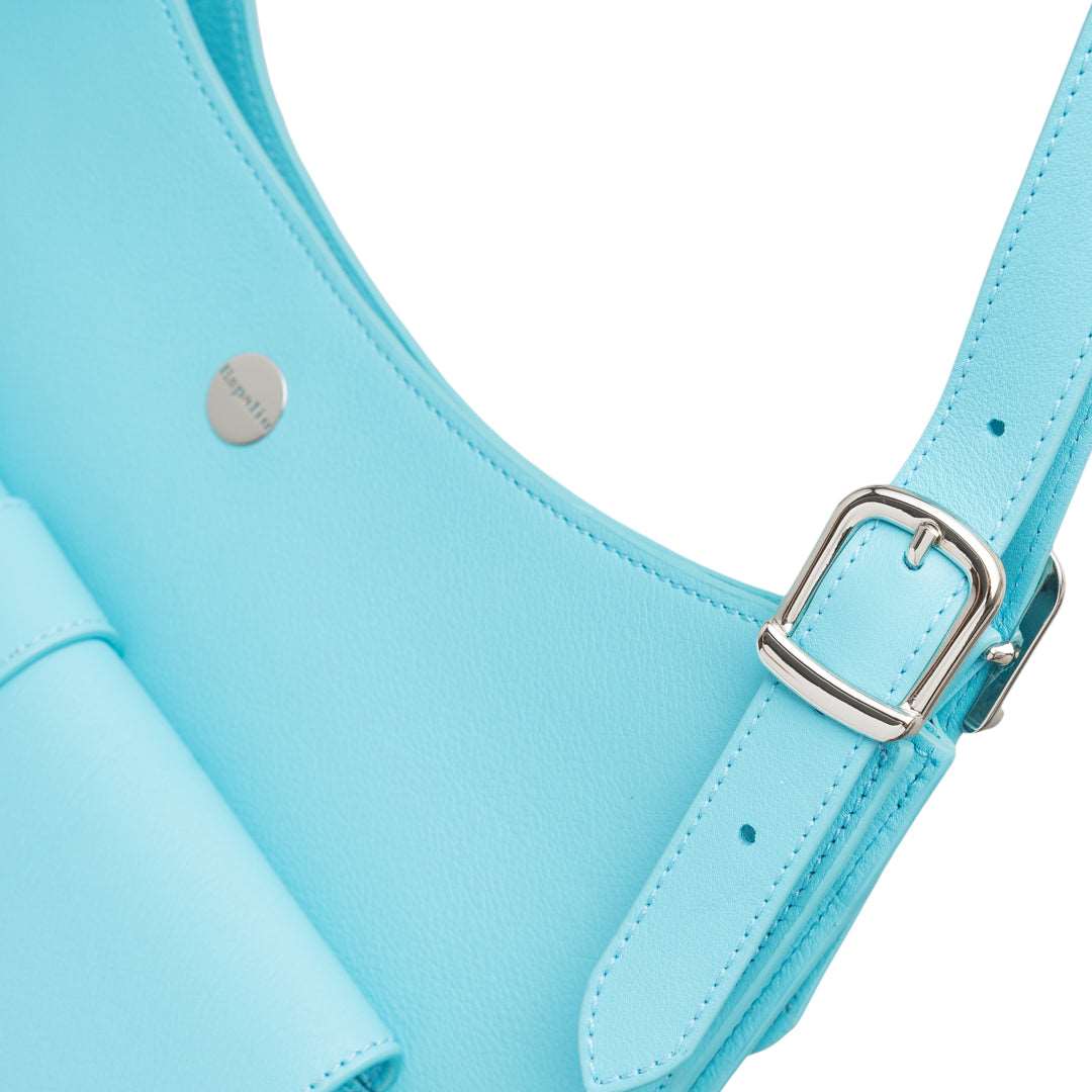 Bolso de Piel. BLUE-M02