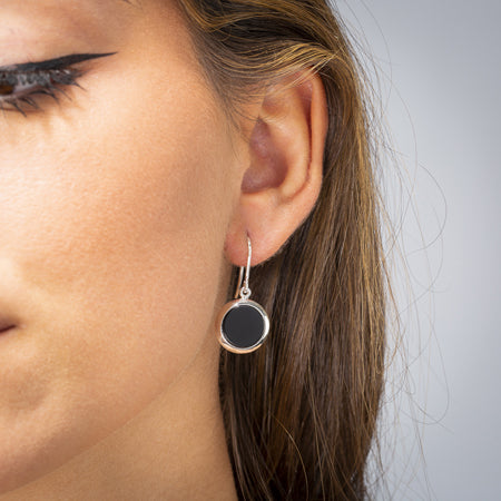 Pendientes Plata y Ónix. 60827 - Joaquín Espaliú