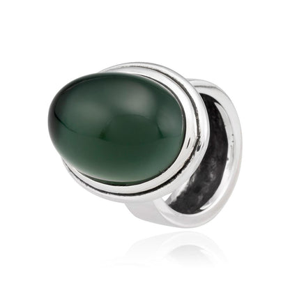 Anillo Plata 925/000. 10548. Verde Oscuro. - Joaquín Espaliú